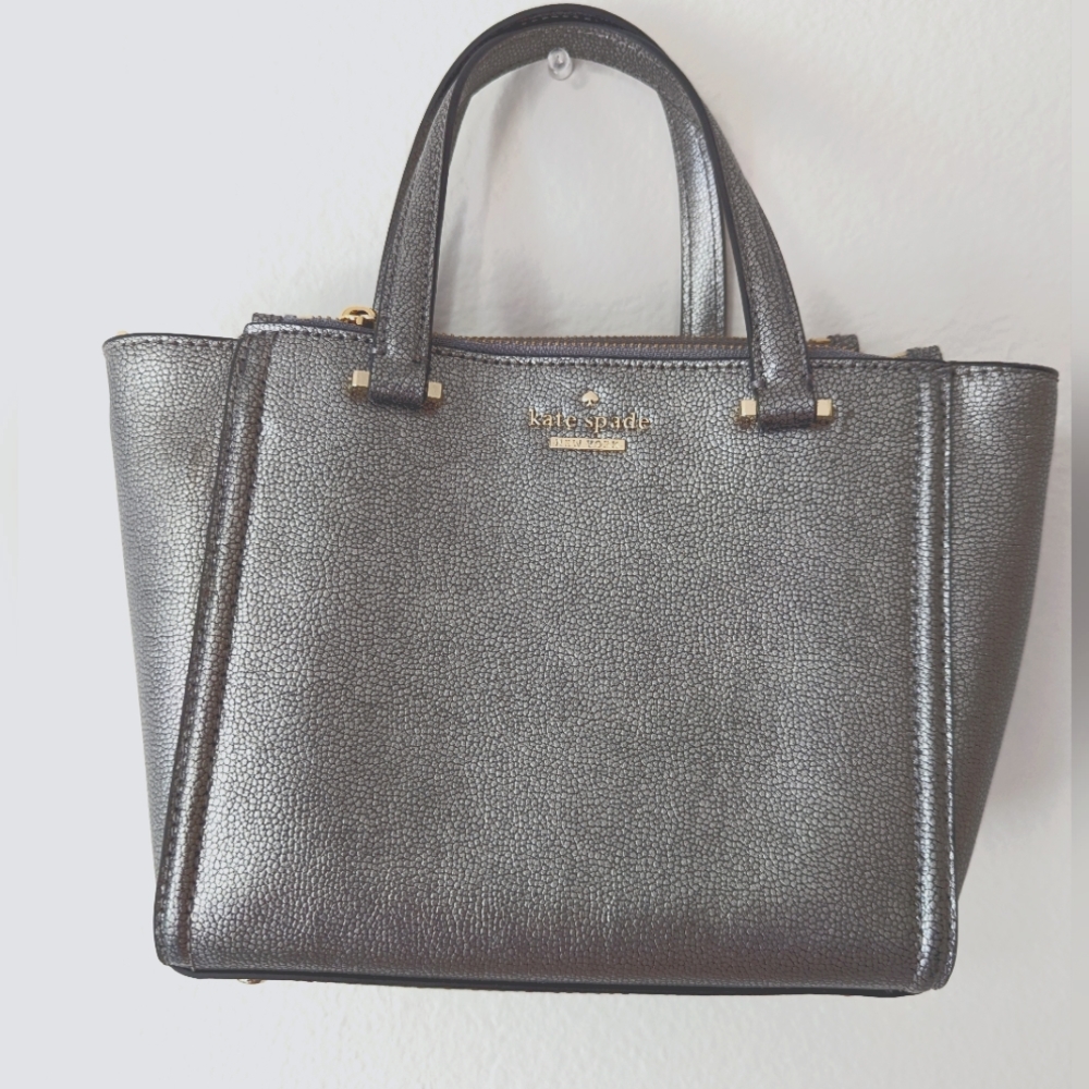 Silver kate spade medium satchel